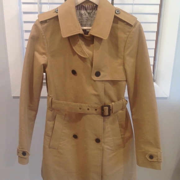 Jack Wills Women's Barnstone Tan Trench UK10/US 6 - Picture 1 of 5